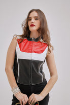 Moto Style Faux Leather Vest