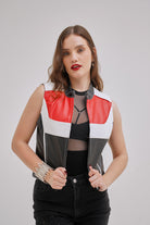 Moto Style Faux Leather Vest