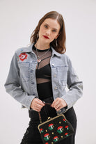 Stylish Embroidered Denim Jacket