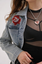 Stylish Embroidered Denim Jacket