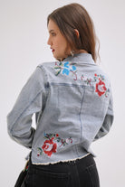 Stylish Embroidered Denim Jacket