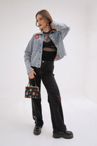 Stylish Embroidered Denim Jacket