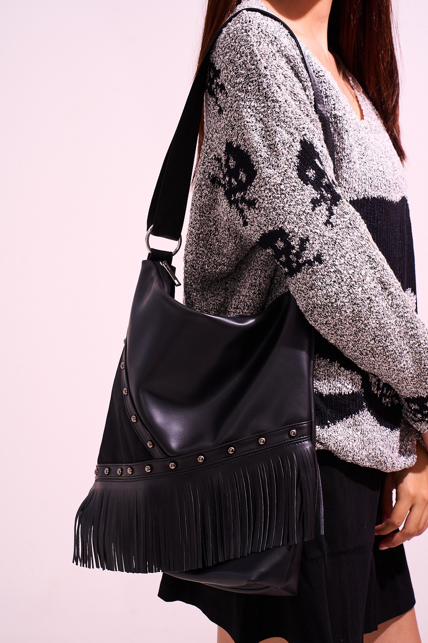 Black Leather with Rivets
