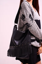 Black Leather with Rivets