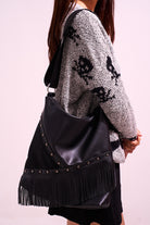 Black Leather with Rivets