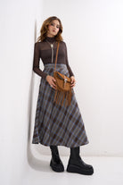 Heritage Plaid Midi Skirt