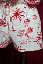 Island Sketch Linen Shorts