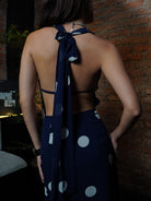 Celeste Polka Dot Maxi Dress