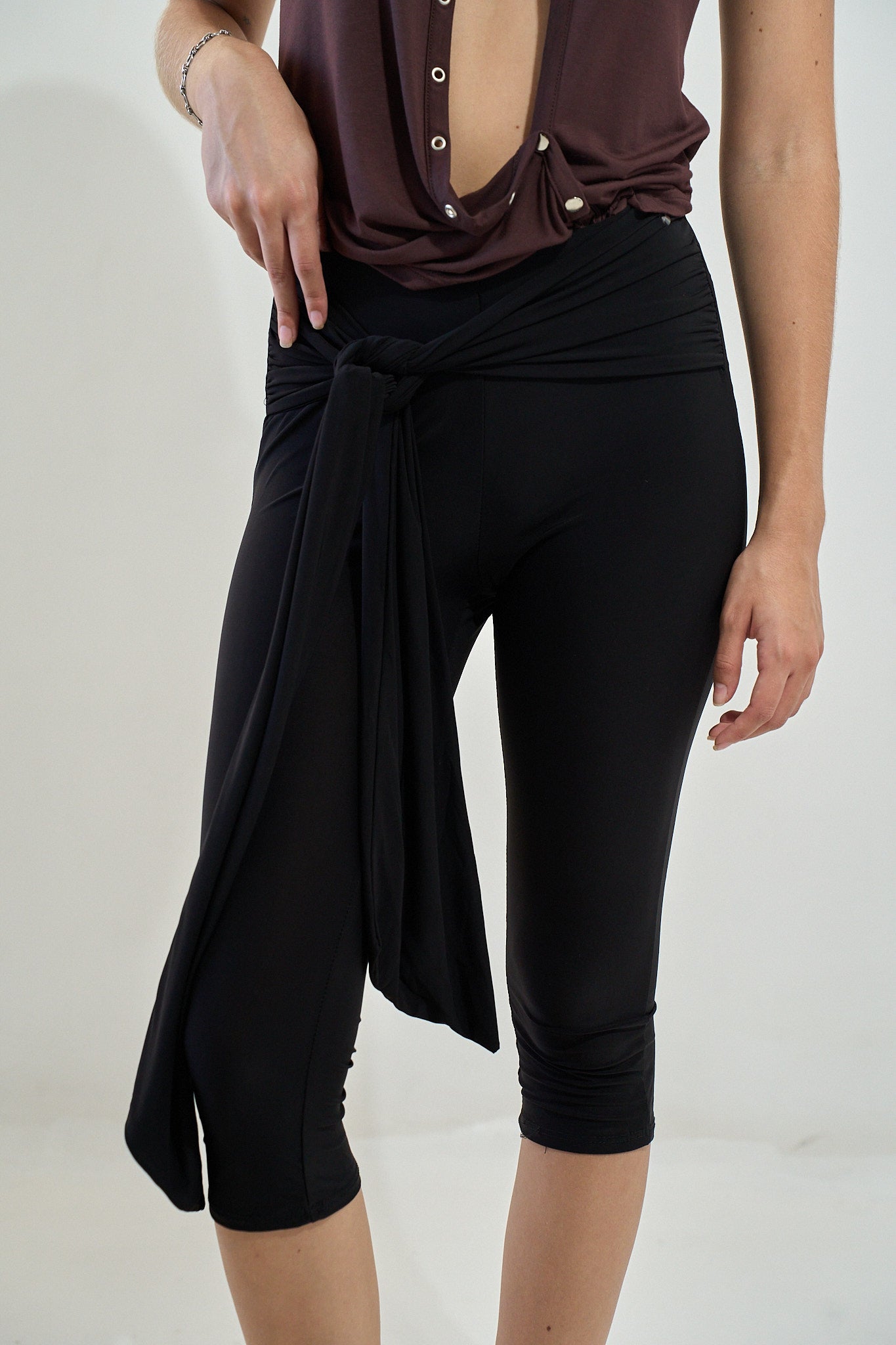 Tie Waist Capri Pants