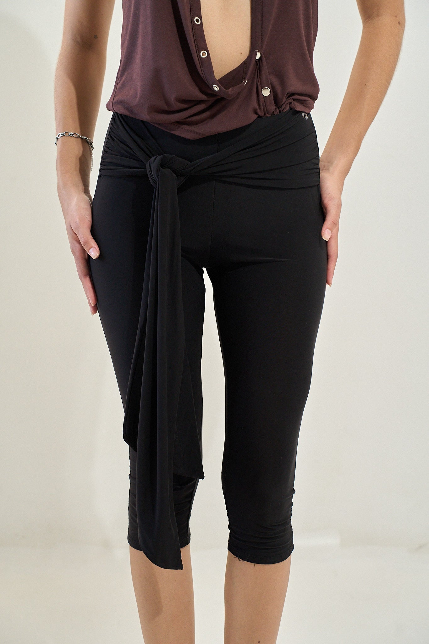 Tie Waist Capri Pants