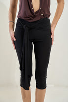 Tie Waist Capri Pants