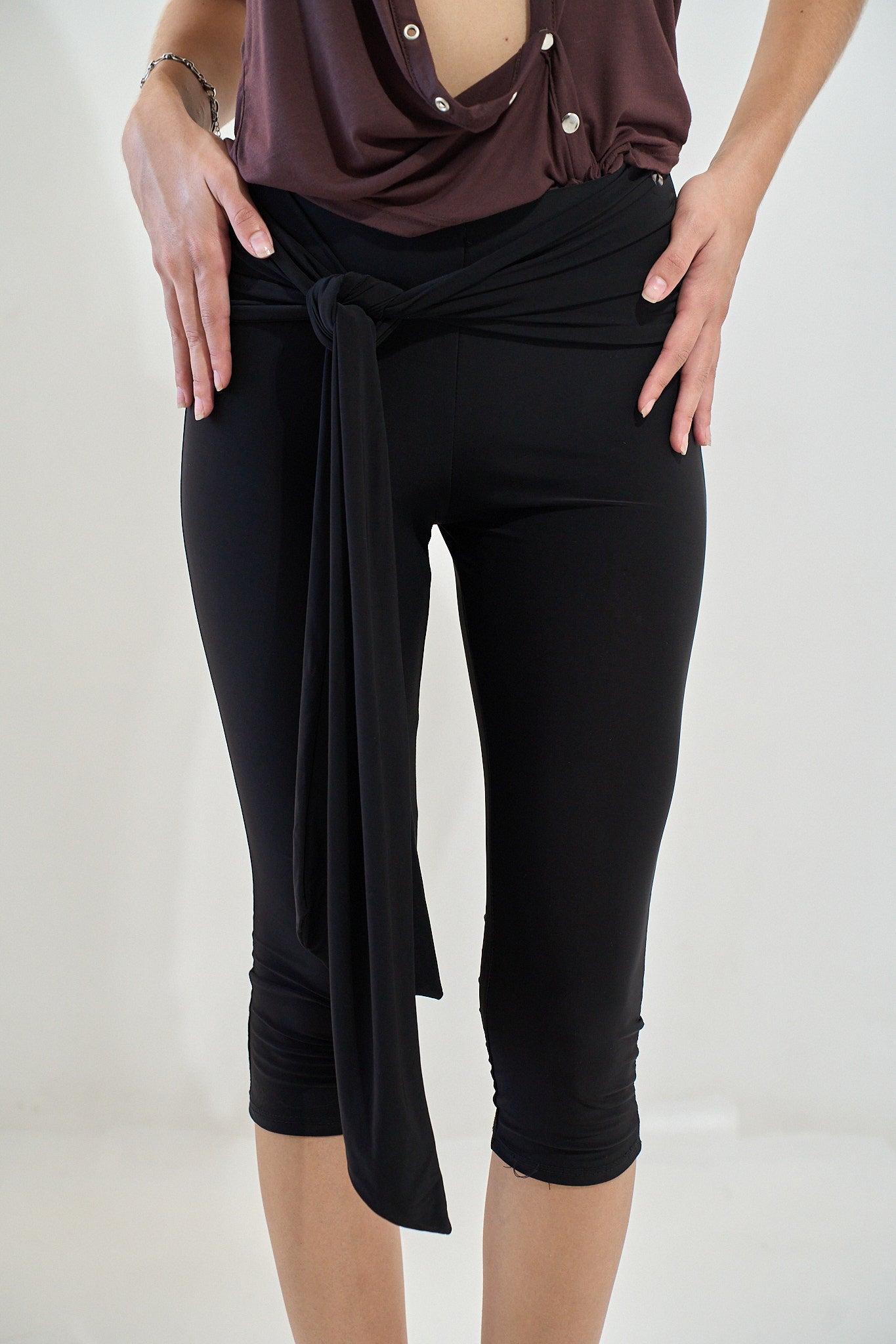 Tie Waist Capri Pants