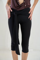 Tie Waist Capri Pants