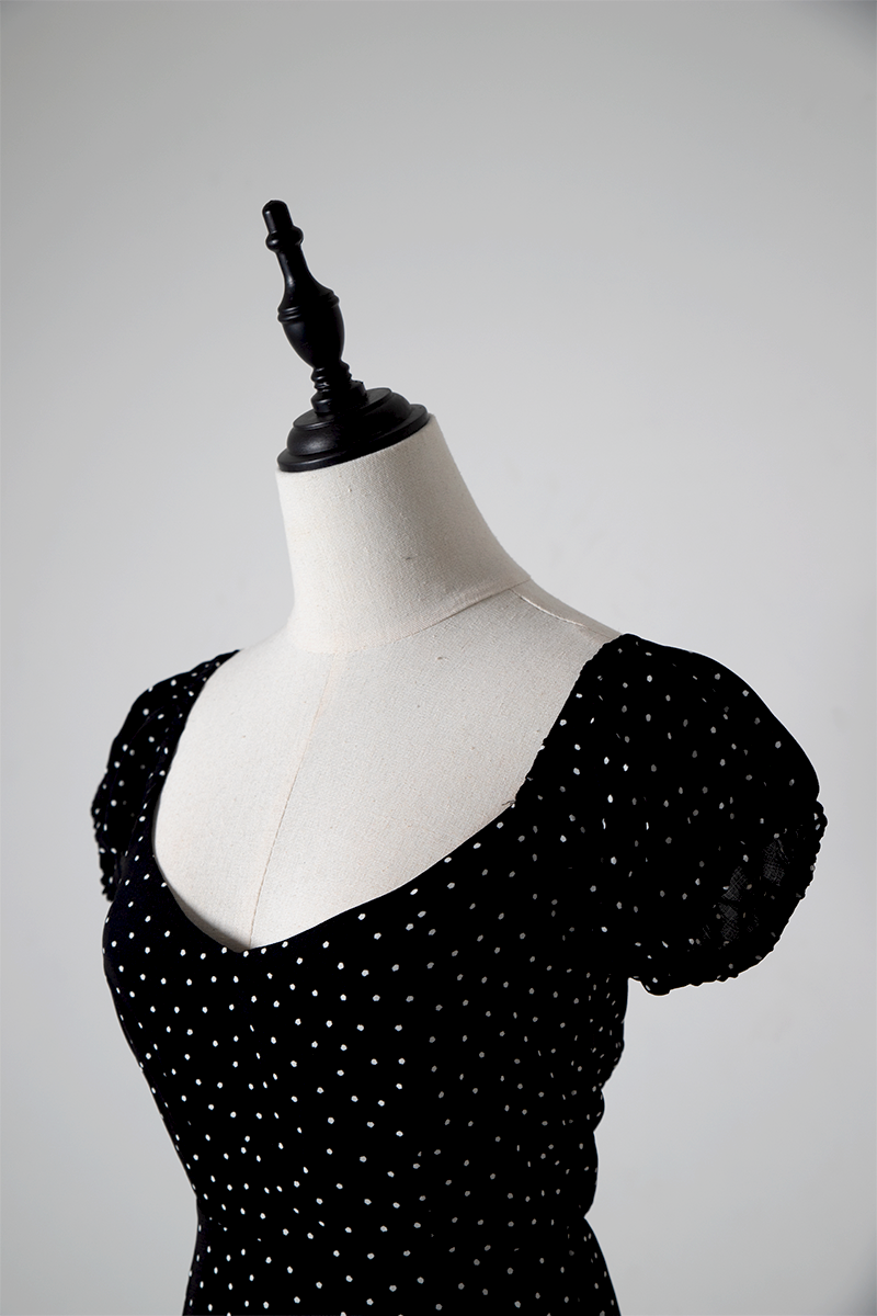 Black Sun Exclusive-Dot Mini Dress