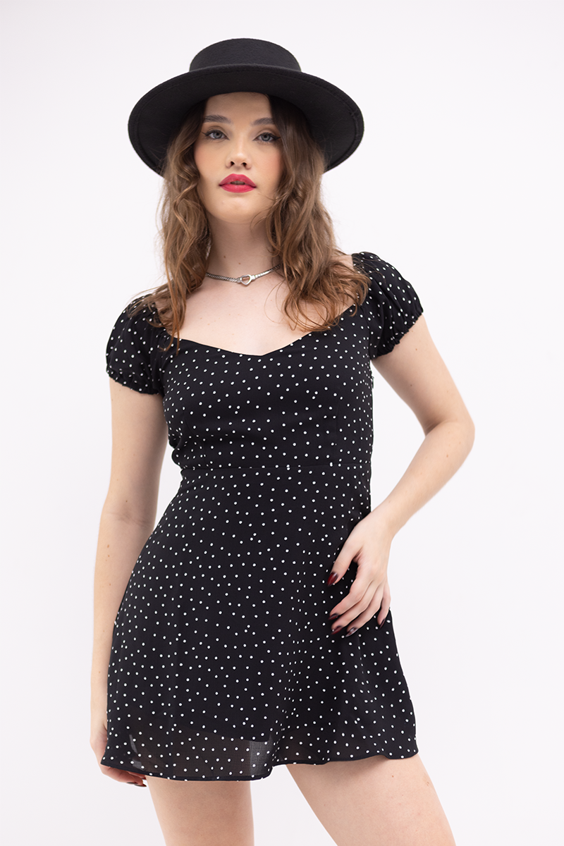 Black Sun Exclusive-Dot Mini Dress