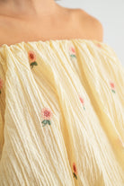 Sunflower Bloom Embroidered Blouse