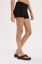 Overfold Knit Micro Shorts